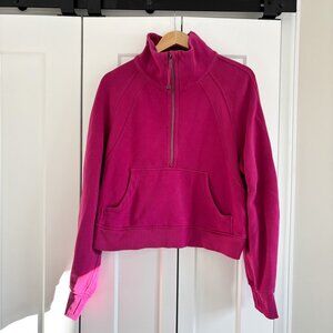Lululemon Scuba  Oversized Funnel-Neck Half Zip M/L Pink Purple
